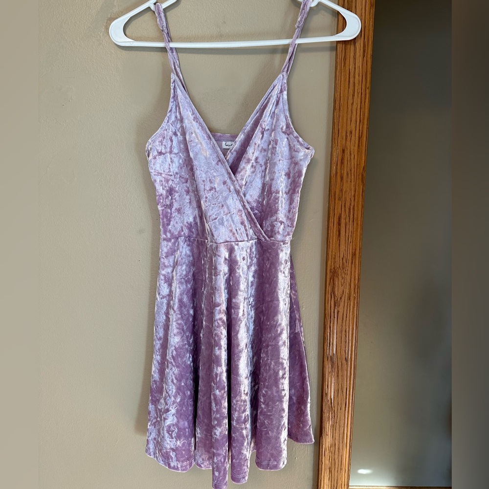 Love, Fire lavender velvet dress